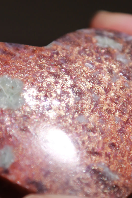 High Quality Iolite Sunstone Heart