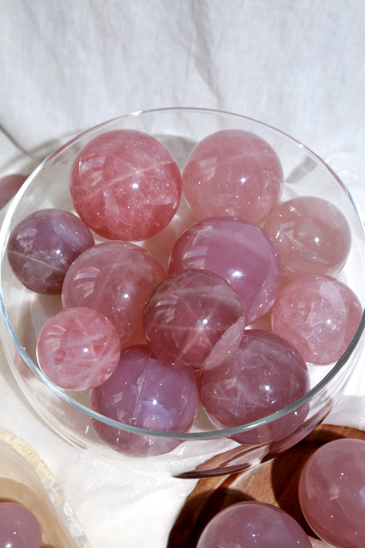 Vibrant Rose Quartz Sphere
