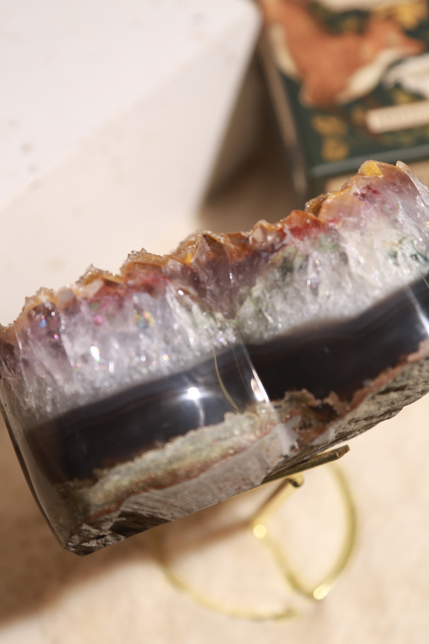 Yellow Golden Druzy Sugar Amethyst Heart